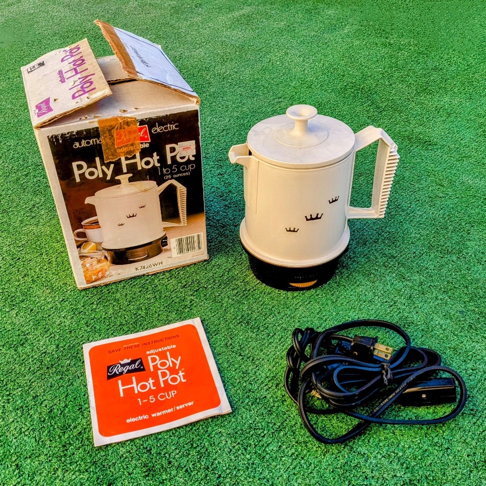 Vintage Electric Regal 5 Cup Automatic Almond Insta Poly Hot-Pot Made in USA EUC